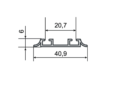 Направляюча нижня (срібло) 5,1 м CLASSIC