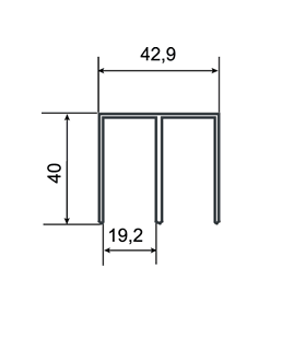 Направляюча верхня (срібло) 5,1 м CLASSIC