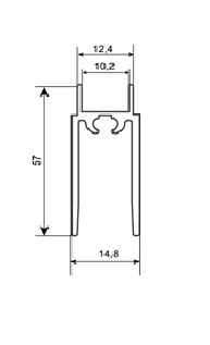 Профіль горизонтальний нижній В-0306 (срібло) 5,1 м BRAUN