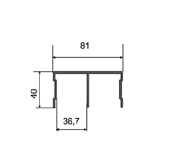 Направляюча верхня В-0309 (срібло) 5100 мм BRAUN